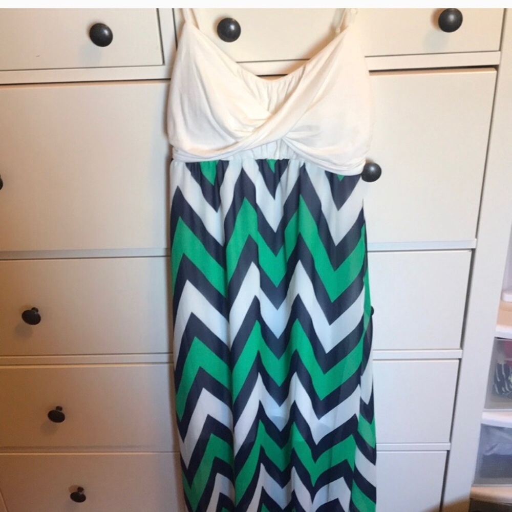 Banana Chevron Maxi Drsss